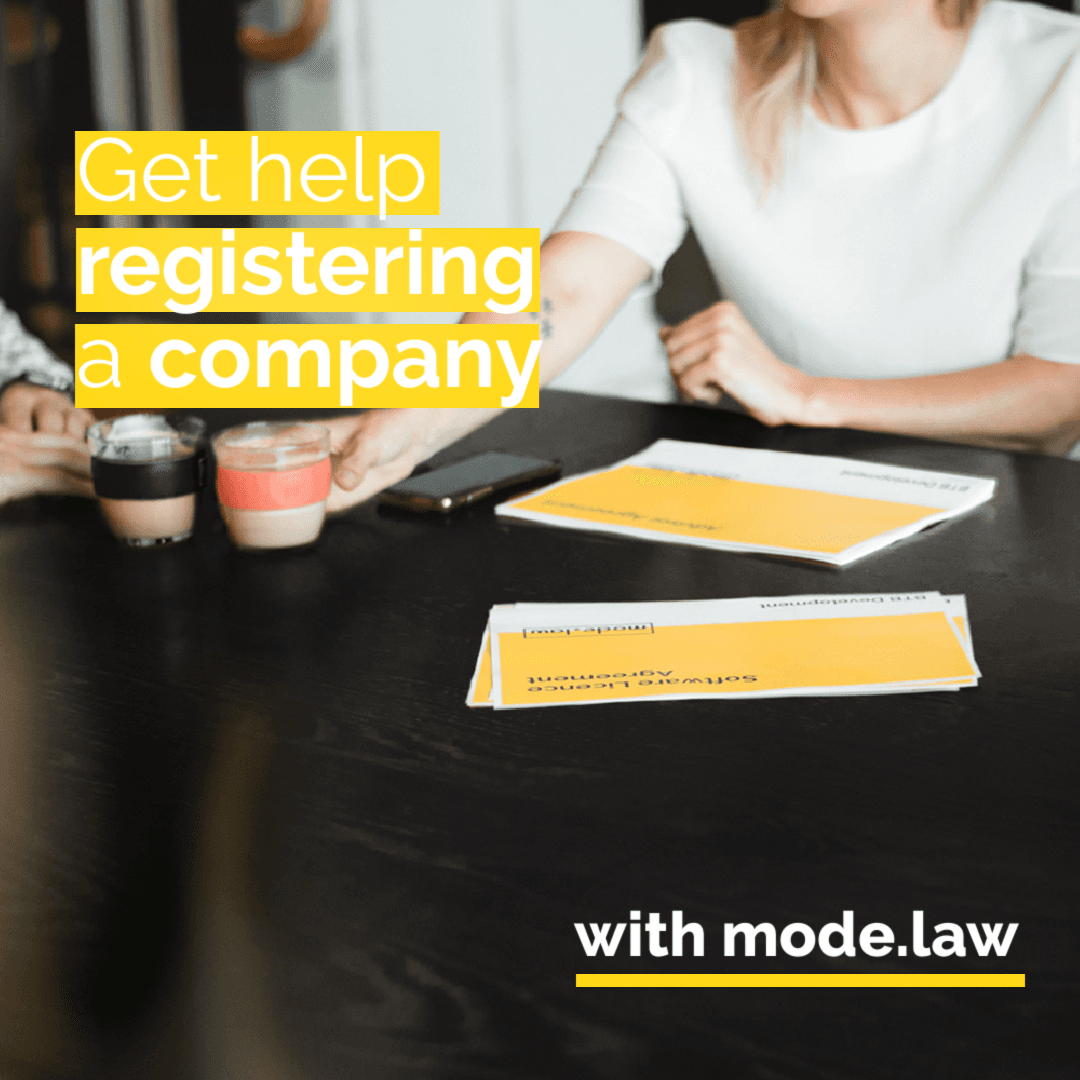 Get help registering a company with Mode.law (coming soon)